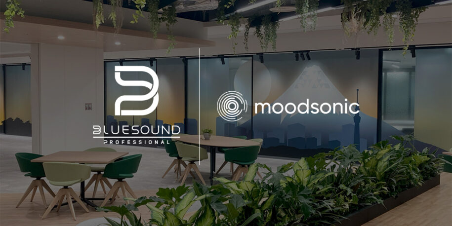 Bluesound Professional and Moodsonic logos