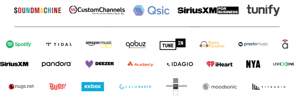 Streaming audio logos salad 2026 colour