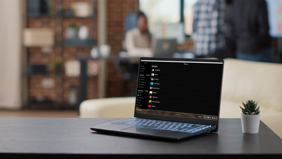 Waybox on laptop