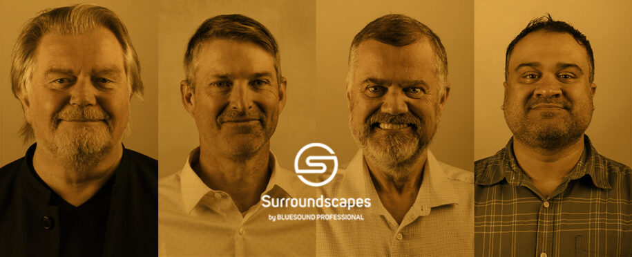 Graeme Harrison, Craig Cooper, Ross Eberlin, and Reza Mohammed of Bluesound Professional